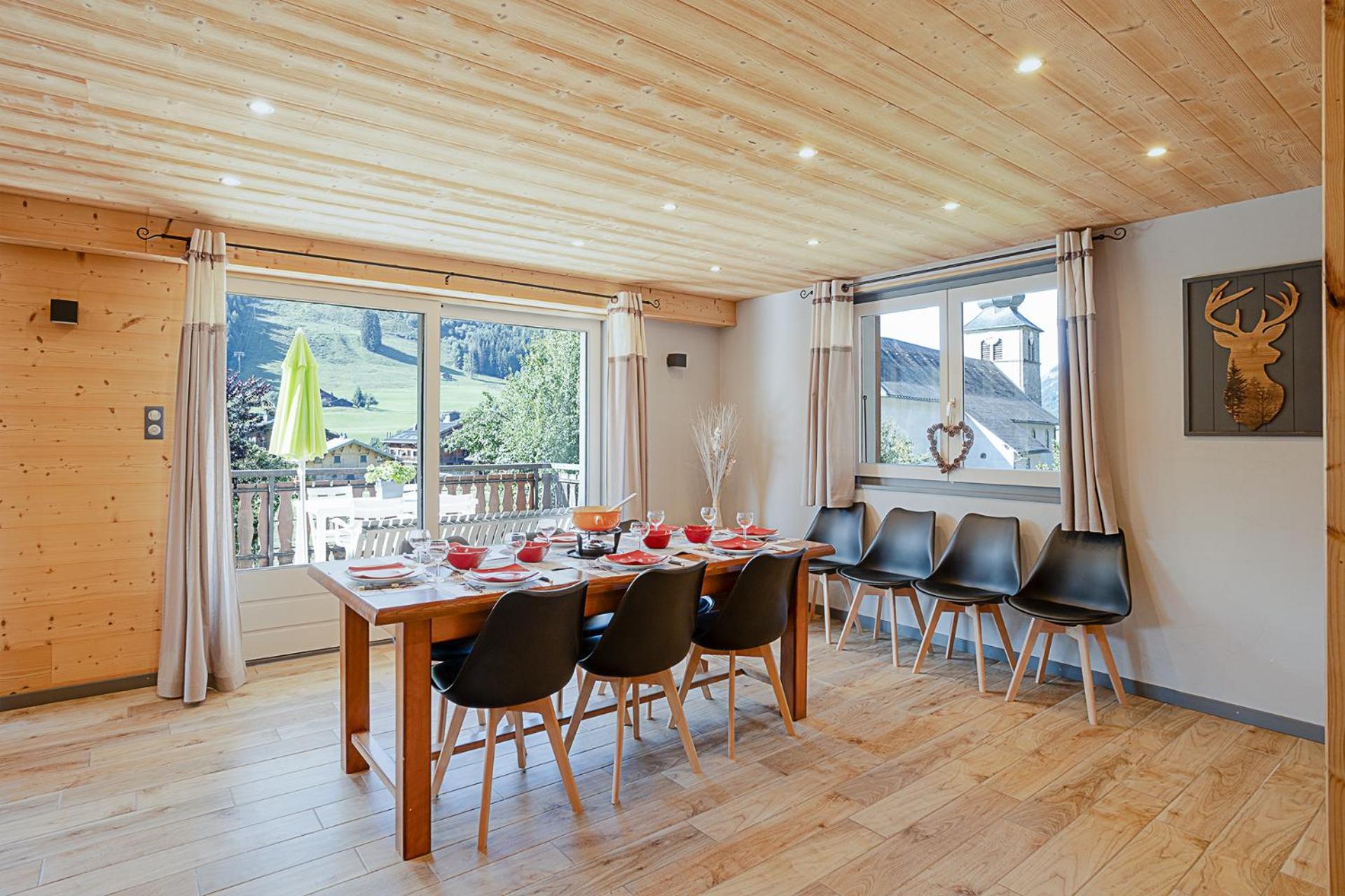 Chalet Les 4 Saisons - Ski, Parking Et Jardin Abondance Exterior foto